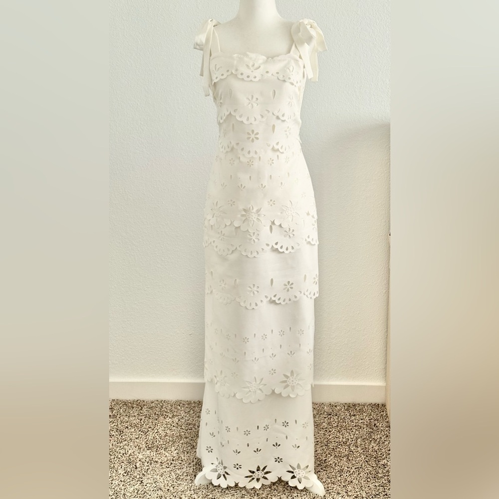 Petal & Pup White Floral Maxi Dress